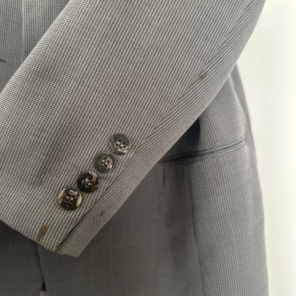 Vintage 90s Donna Karan Suit Jacket‎ 44R Blazer Sport Coat Made In Italy